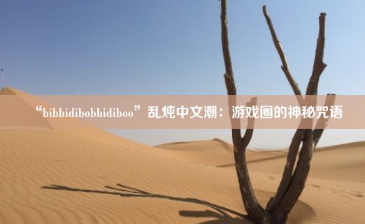 “bibbidibobbidiboo”乱炖中文潮：游戏圈的神秘咒语