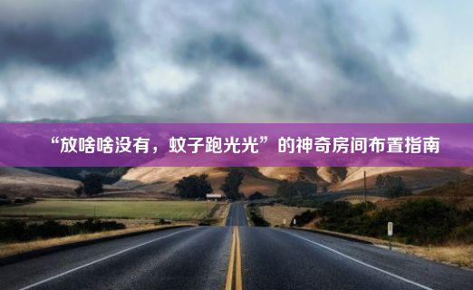 “放啥啥没有，蚊子跑光光”的神奇房间布置指南