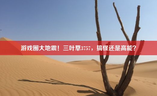 游戏圈大地震！三叶草3757，搞怪还是高能？